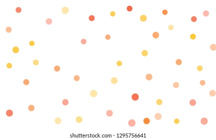 Circles confetti falling on transparent background. Round, dot vector background. Abstract colorful confetti flying in the air. Vector holiday illustration with circles confetti.