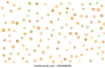 Circles confetti falling on transparent background. Round, dot vector background. Abstract colorful confetti flying in the air. Vector holiday illustration with circles confetti.