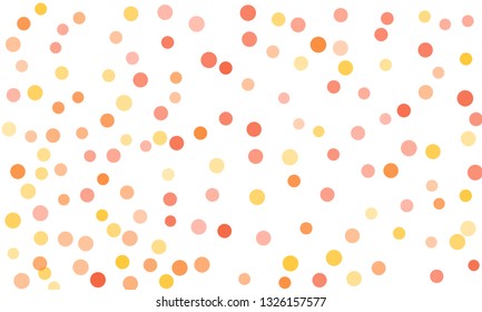 Circles confetti falling on transparent background. Round, dot vector background. Abstract colorful confetti flying in the air. Vector holiday illustration with circles confetti.