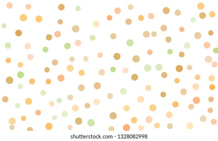 Circles confetti falling on transparent background. Round, dot vector background. Abstract colorful confetti flying in the air. Vector holiday illustration with circles confetti.