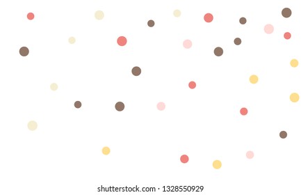 Circles confetti falling on transparent background. Round, dot vector background. Abstract colorful confetti flying in the air. Vector holiday illustration with circles confetti.