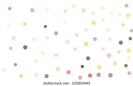 Circles confetti falling on transparent background. Round, dot vector background. Abstract colorful confetti flying in the air. Vector holiday illustration with circles confetti.