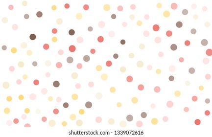 Circles confetti falling on transparent background. Round, dot vector background. Abstract colorful confetti flying in the air. Vector holiday illustration with circles confetti.