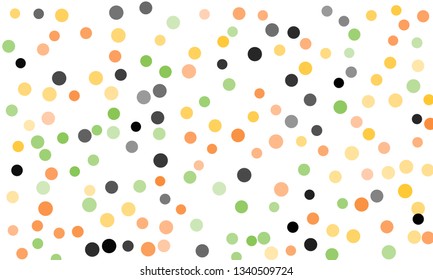 Circles confetti falling on transparent background. Round, dot vector background. Abstract colorful confetti flying in the air. Vector holiday illustration with circles confetti.