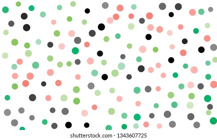 Circles confetti falling on transparent background. Round, dot vector background. Abstract colorful confetti flying in the air. Vector holiday illustration with circles confetti.