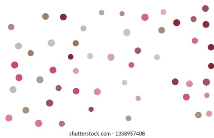 Circles confetti falling on transparent background. Round, dot vector background. Abstract colorful confetti flying in the air. Vector holiday illustration with circles confetti.