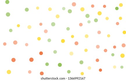 Circles confetti falling on transparent background. Round, dot vector background. Abstract colorful confetti flying in the air. Vector holiday illustration with circles confetti.
