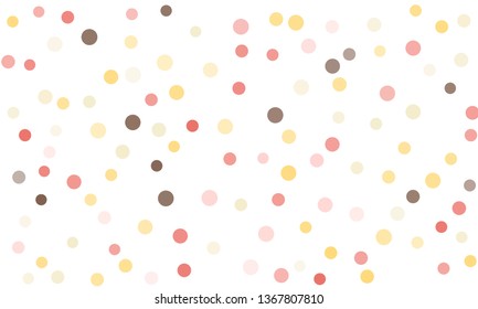 Circles confetti falling on transparent background. Round, dot vector background. Abstract colorful confetti flying in the air. Vector holiday illustration with circles confetti.