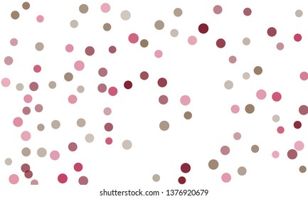 Circles confetti falling on transparent background. Round, dot vector background. Abstract colorful confetti flying in the air. Vector holiday illustration with circles confetti.
