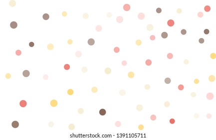 Circles confetti falling on transparent background. Round, dot vector background. Abstract colorful confetti flying in the air. Vector holiday illustration with circles confetti.