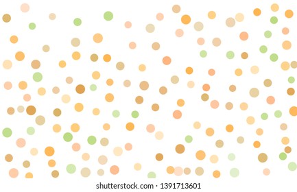 Circles confetti falling on transparent background. Round, dot vector background. Abstract colorful confetti flying in the air. Vector holiday illustration with circles confetti.