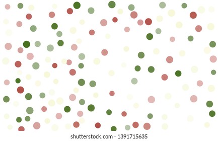 Circles confetti falling on transparent background. Round, dot vector background. Abstract colorful confetti flying in the air. Vector holiday illustration with circles confetti.