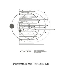 Los círculos conectan el fondo gráfico. Diseño vectorial tecnológico con círculos y líneas. Red abstracta de datos de diseño