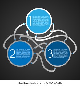 Circles Connecting with Lines, Modern Design Layout | EPS10 Vector