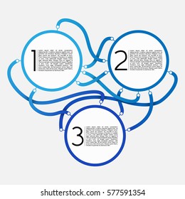 Circles Connecting with Lines, Modern Design Layout, Blue edition | EPS10 Vector