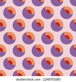 Circles and crescent geometric surface pattern for a wide variety of decorative printed projects, digital realm, backgrounds and scrapbooking.