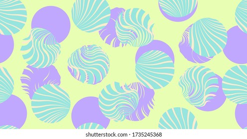 circles, curving stripes.seamless abstract pattern.vector.