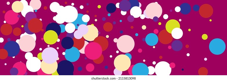 Circles Dark Green Pink Play Color Composition. Red Yellow Pastel White Violet Pattern. Vivid Multicolor Children Bright Indigo Wallpaper. Vibrant Purple Blue Beige Rainbow Kids Design Pic.