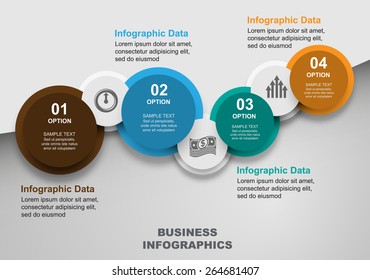 circles data communication chain infographics data