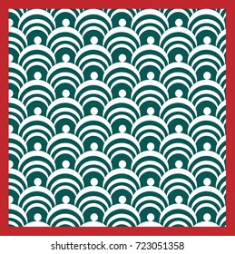 Circles and demicircles geometrical pattern.Oriental style. Background design. For cards, prints, posters, decorations.Vector illustration.