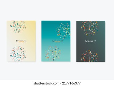 Circles design elements. Graphic simple shapes design for annual report, presentation, technologu road, manual. Vector frame with cover brochure templates