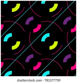 Circles and diagonal lines seamless pattern. Design for print, fabric, textile. Seamless wallpaper.