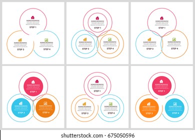 Circles diagram, data Elements For Template infographics Set