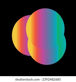 circles of different colors in front of the background