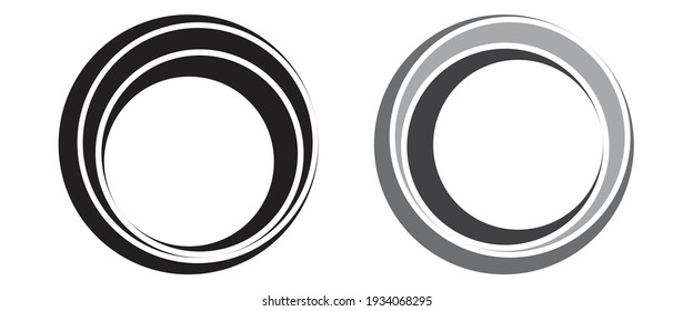 Circles with different lines in the form of a logo or icon.