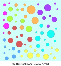 Círculos de diferentes Formas y colores sobre un fondo claro