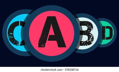Circles of different sizes connected together. Template for creating infographics