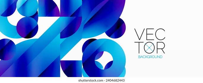 Circles and diverse shapes converge, fashioning contemporary backdrop igniting creativity. Design for digital designs, presentations, website banners, social media posts