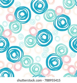 Circles Doodle Seamless Pattern 