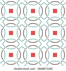 Circles and dots background. Abstract geometric seamless pattern for your design. 