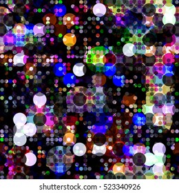 Circles and dots. Dark background texture. 