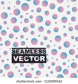 Circles and dots pattern background. Colorful abstract seamless texture. Random polka dot elements. Cool and bright seamless pattern for cover, textile, fabric, swimwear cloth or decoration paper