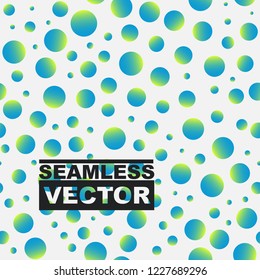 Circles and dots pattern background. Colorful abstract seamless texture. Random polka dot elements. Cool and bright seamless pattern for cover, textile, fabric, swimwear cloth or decoration paper