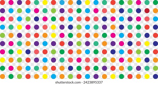 Circles, dots, polka-dots seamlessly repeatable colorful pattern, background. Speckle, stipple, stippling illustration. Vector