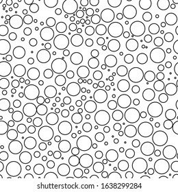 Circles, dots seamless pattern. Dot, circle shapes motif. Circular figures backdrop. Rounds background. Geometric wallpaper. Digital paper, textile print, abstract ornament. Vector illustration.