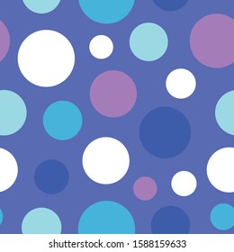 Circles and dots seamless repeat vector pattern. Classic and modern background. Great for packaging, notebooks, wrapping paper and more. 
