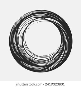 Circles with dotted speed lines. Abstract round halftone circle frames with spinning dotted circle shapes. Halftone circular components vector art collection. Geometric art, radial border for the logo