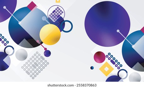 Circles and elements geometric abstract background