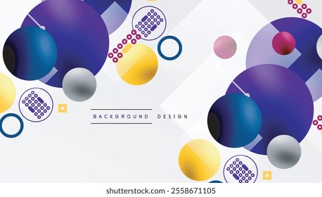 Circles and elements geometric abstract background