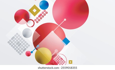 Circles and elements geometric abstract background