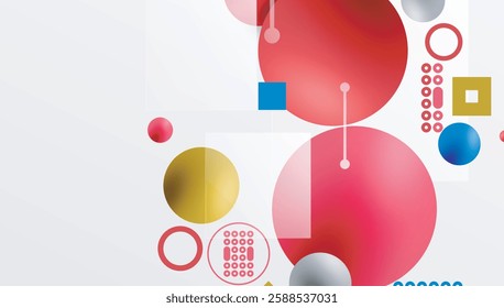 Circles and elements geometric abstract background