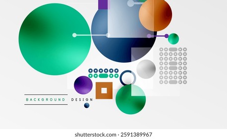 Circles and elements geometric abstract background