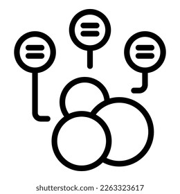 Circles enzymes icon outline vector. Chain collagen. Amino peptide