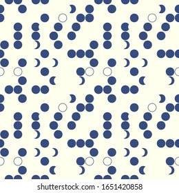 Circles, figures pattern. Seamless ornament. Circular forms backdrop. Geometric motif. Circle shapes background. Ethnic wallpaper. Digital paper, textile print, web design, abstract image. Vector art