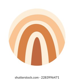 Círculos con icono plano de diseño floral abstracto. Ilustración del vector