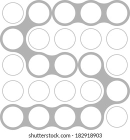 Circles, font, modern style, vector, set, S